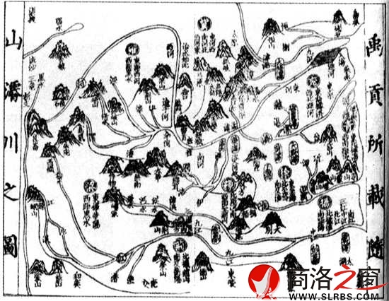 《禹貢》所載九州山川形勢圖，雕版墨印，宋代。